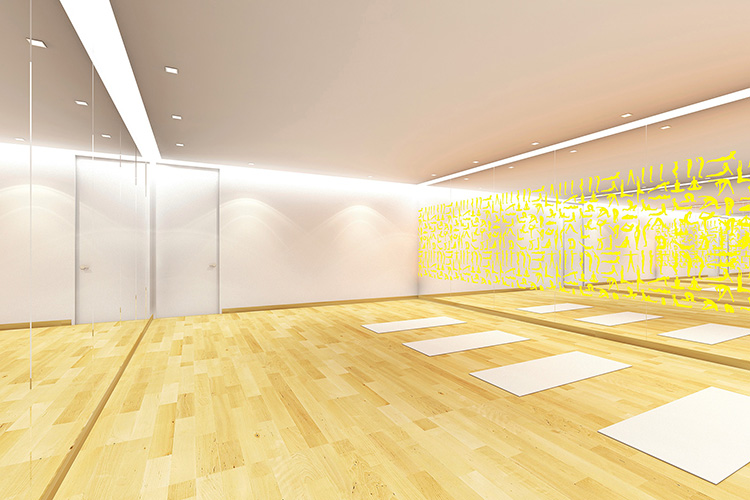 アサカ硝子施工事例：ダンス スタジオ